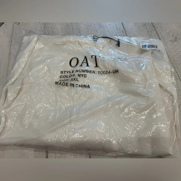 NWT Oat New York Women’s Long Sleeve Hooded Cardigan in Natural Cream - Picture 7 of 7